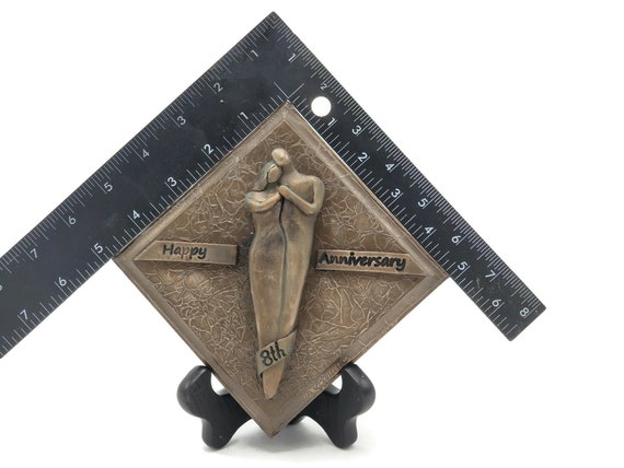 8th Anniversary Bronze Plaque, Anniversary Gift, Eighth Wedding