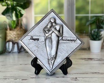 Happy 10 Year Anniversary Gift Aluminum Plaque, 10th Tenth Anniversary Gift for Men, 10 Anniversary Gift for Him,  Gift for Her