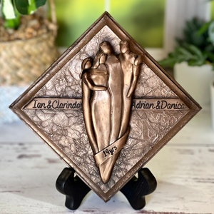Custom Design 8. Jahrestag Bronze Plakette, Jahrestagsgeschenk, achte Hochzeitstag Geschenk für Sie und Ihn