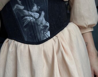 Jacquard  Renaissance Corset, Corset Belt, Corset Top, Handmade Corset ,Plus Size Corset,  Corset with picture ,  Gothic corset
