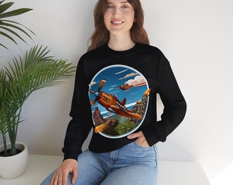 Sudadera unisex con ilustración animada de la Segunda Guerra Mundial: el encanto histórico se une a la comodidad contemporánea / ropa premium para los amantes de la historia