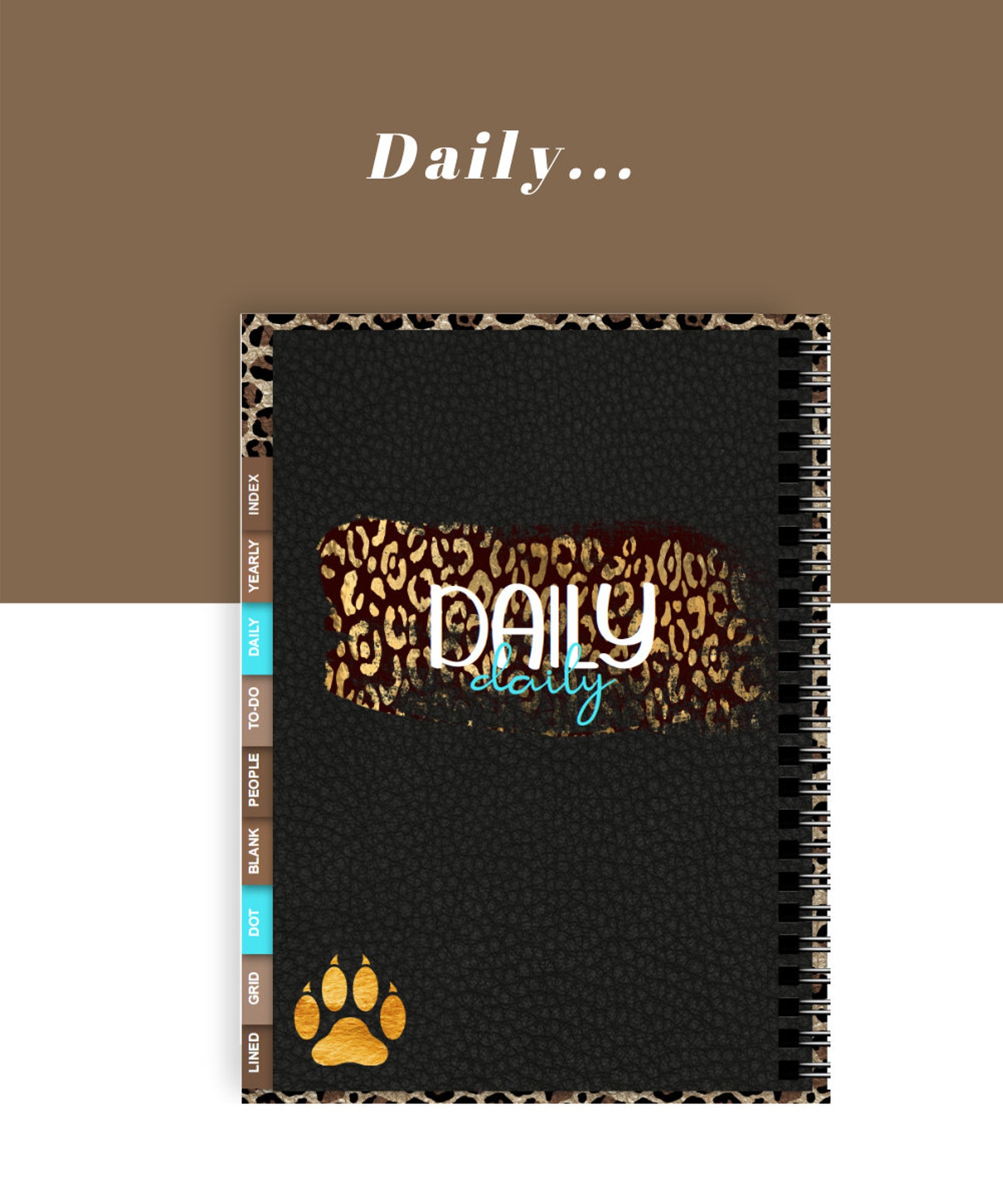 Leopard Planner Leopard Print Digital Planner Leopard Print Etsy