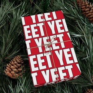 Jey Uso YEET Christmas Wrapping Paper Wrestling Fan Wrapping Paper Personalized Wrestling Yeet Jey Uso Holiday Gifts