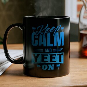 Vintage Style Ucey Keep Calm and Yeet On Mug Wrestling Fan Gift Uso YEET Mug