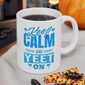 Vintage Style Ucey Keep Calm and Yeet On Mug Wrestling Fan Gift Uso YEET Mug