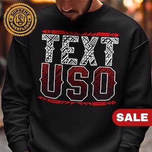 Personalized Uso Wrestling Sweatshirt Custom Text Sami Uso Wrestling OTC Yeet The Bloodline War Games Sweatshirt