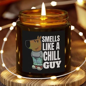 Wrestling Inspired Scented Candle Personalized Chill Guy Scented Candle Custom Wrestling Gift For Fans Custom Wrestling Fan Gift Idea