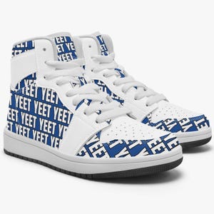 Jey Uso Kids Yeet High Top Sneakers Custom Wrestling Shoes with Ucey Design Personalized WWE Sneakers for Little Wrestling Fans Gift Kids