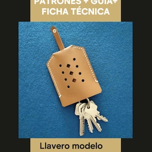 PDF pattern for leather keychain + Video tutorial, keychain pattern, keychain template PDF, leather keychain pattern, handmade leather, patterns