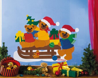 Fischer Window Pictures Craft Kit Sleigh Ride Cardboard Paper Carton