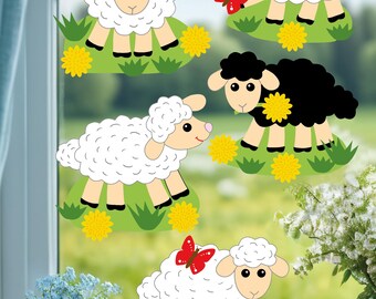 Fischer Window Pictures Craft Kit Sheep Easter Cardboard Paper Photo Cardboard
