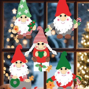 Fischer Fensterbilder Weihnachtswichtel Bastelpackung aus Pappe und Papier Fotokarton