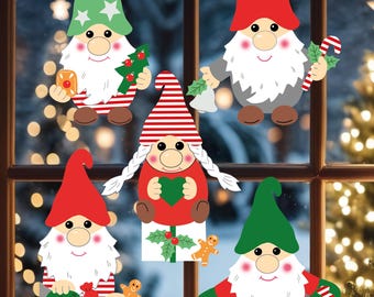 Fischer window pictures Christmas gnomes craft kit made of cardboard and paper photo cardboard