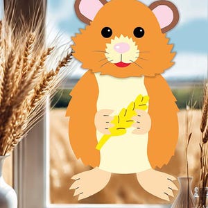 Fischer images de fenêtre hamster craft pack pour réaliser votre propre décoration en papier et carton photo