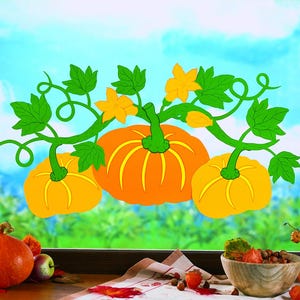 FIscher images de fenêtre pack de récolte de citrouilles pour réaliser votre propre décoration d'automne à partir de papier et de carton photo