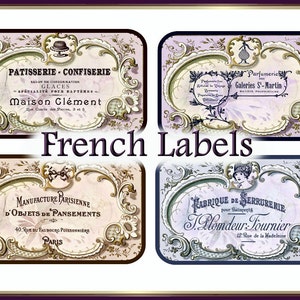 Paris Chic Vintage Calling Card Labels for Altoid Tins, Jars, Candles Digital Printable  INSTANT DOWNLOAD