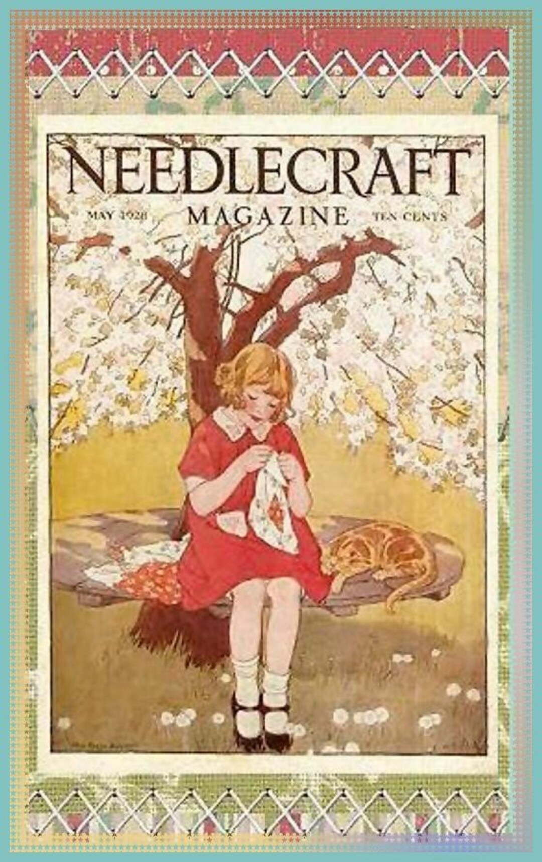 Vintage Needlecraft Tag Booklet Project Digital Printable INSTANT ...