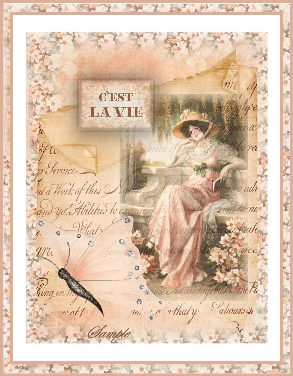 Garden Dreams Vintage Collage Journal Cover Project U-PRINT Digital  …