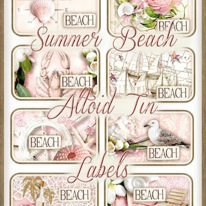Summer Beach Altoid Tin Labels Shabby Cottage Chic INSTANT DOWNLOAD ...