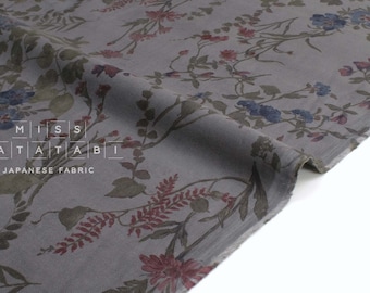 Japanese Fabric Corduroy Daisy Trail - E - 50cm
