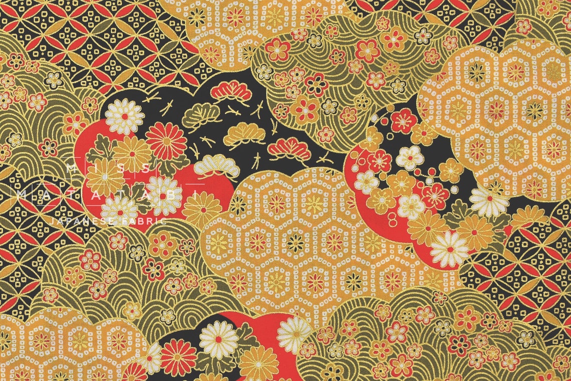 Japanese Fabric Traditional Series 15 A 50cm Etsy