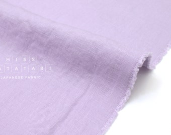 Japanese Fabric 100% washed linen - lilac 77 -  50cm