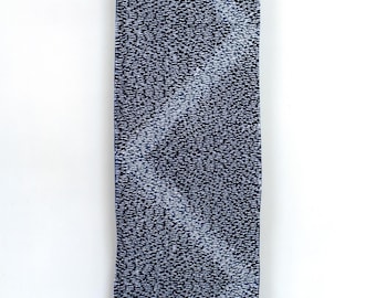 Shokunin Collection Hand-printed Chusen Japanese Tenugui Fabric - Pine Needles on a Mountain Path 38 indigo blue - panel