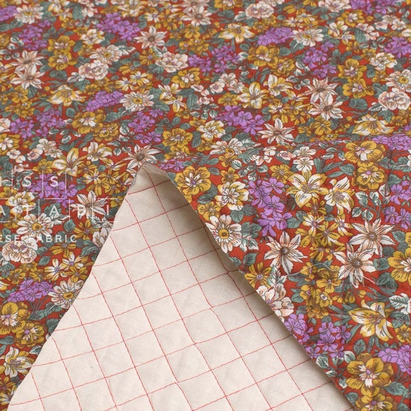 Japanese Quilted Cotton Andy's Garden - 50cm