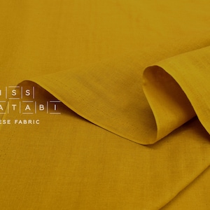 Japanese Fabric - Kobayashi solid double gauze - mustard - 50cm