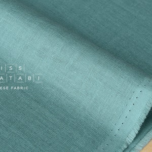 Japanese Fabric - Kobayashi solid double gauze - sage blue - 50cm