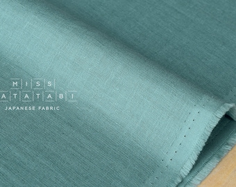 Japanese Fabric - Kobayashi solid double gauze - sage blue - 50cm