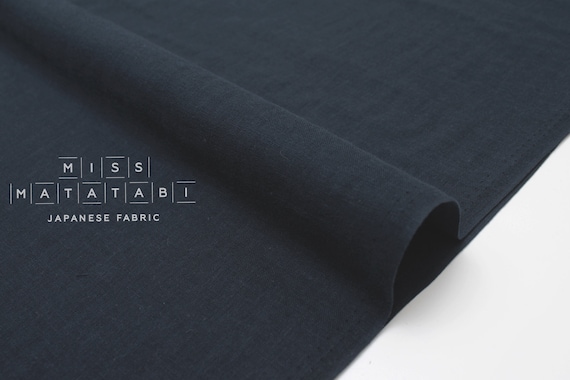 Japanese Fabric - Kobayashi solid double gauze - navy blue - 50cm