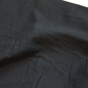 Japanese Fabric - Kobayashi solid double gauze - black - 50cm