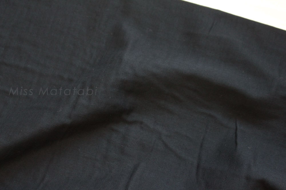 Japanese Fabric Kobayashi solid double gauze black 50cm | Etsy