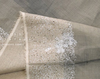 Nani Iro Kokka Japanese Fabric wild flower linen - nibi - 50cm