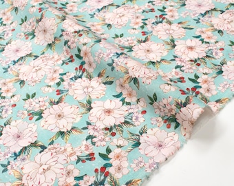 Japanese Fabric Sakura and Peony - 50cm