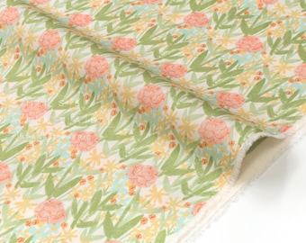 Japanese Fabric Flora - green - 50cm