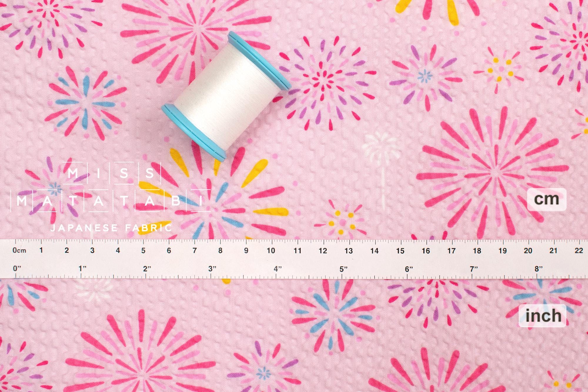 日本の布 花火リップル - ピンク - 50 cm - Etsy 日本