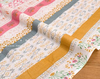 Hand Printed Indian Cotton Voile - J2 - 50cm
