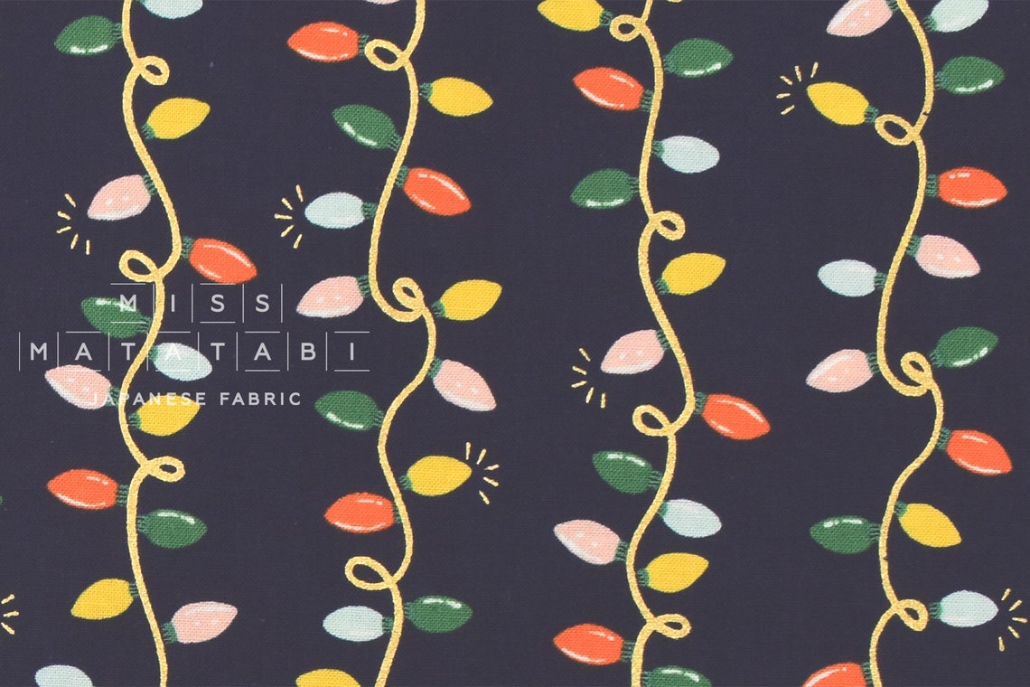 Cotton Steel Rifle Paper Co. Holiday Classics Holiday Lights Etsy