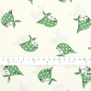 Japanese Fabric Kerchief Girls green 50cm image 2