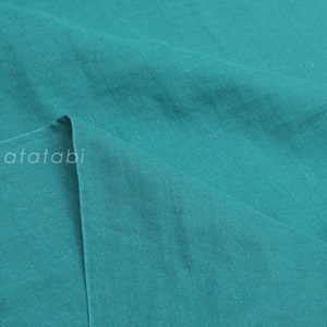 Japanese Fabric - Kobayashi solid double gauze - teal green - 50cm