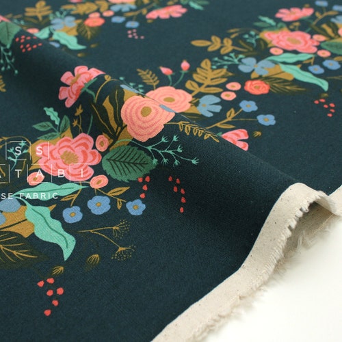 Cotton Steel English Garden Canvas Garden Vines Cream Etsy