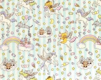 Japanese Fabric Unicorn Cats - B - 50cm