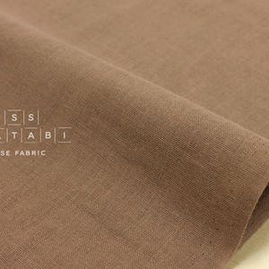 Japanese Fabric - Kobayashi solid double gauze - mocha  - 50cm