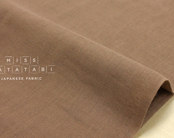 Japanese Fabric - Kobayashi solid double gauze - mocha  - 50cm