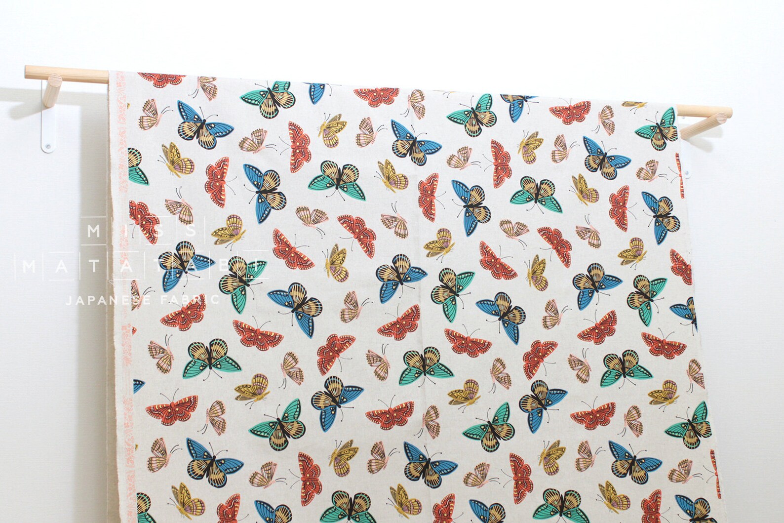 Cotton Steel English Garden Canvas Monarch Natural 50cm Etsy