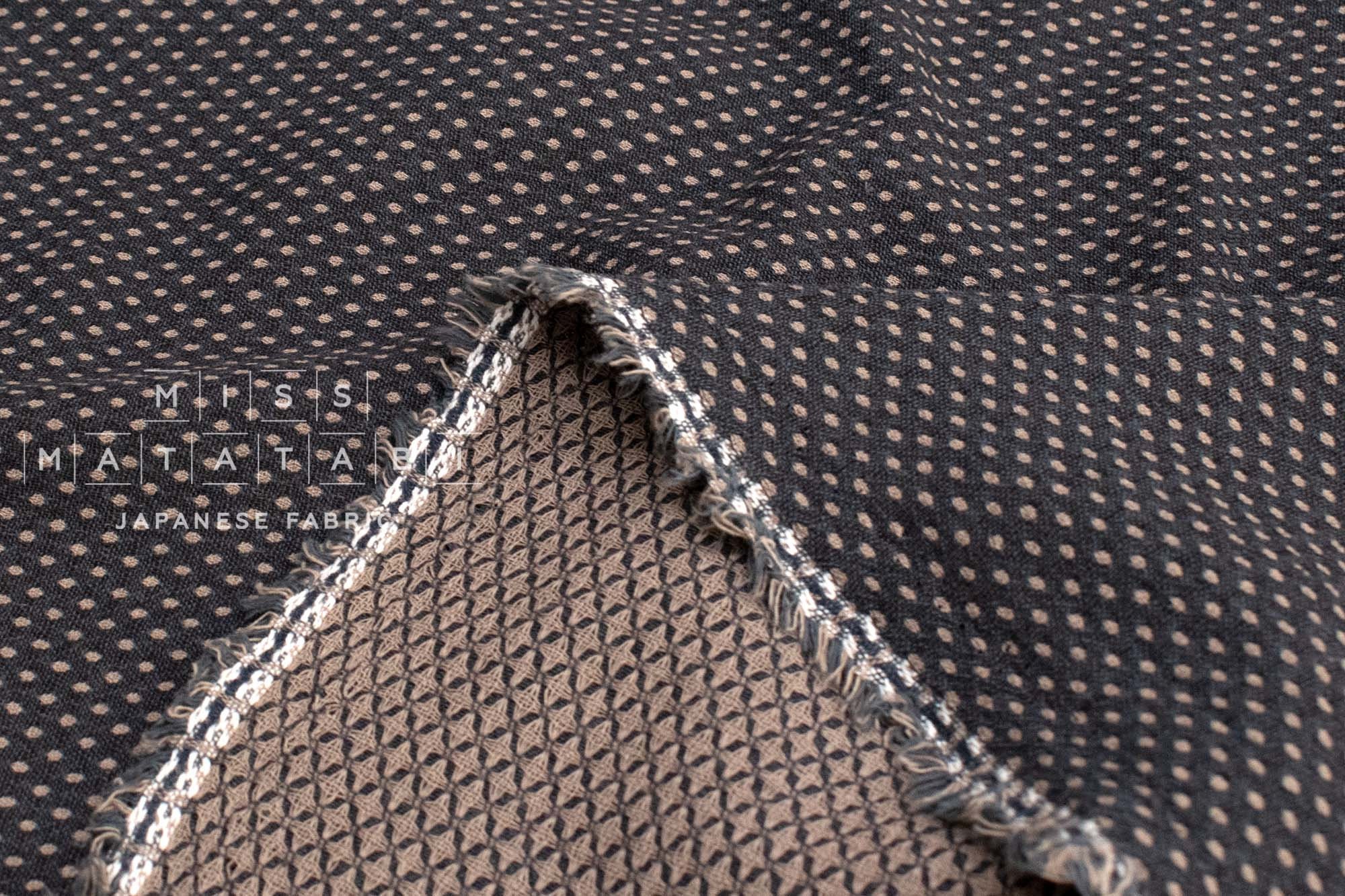 Dotted Grey Yarn-Dyed Dobby Fabric
