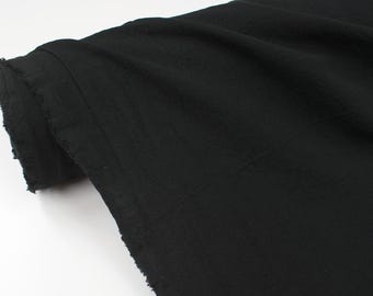 DEADSTOCK Japanese Fabric Shokunin Collection Kotohiradaki 37 Linen Blend - black - 50cm