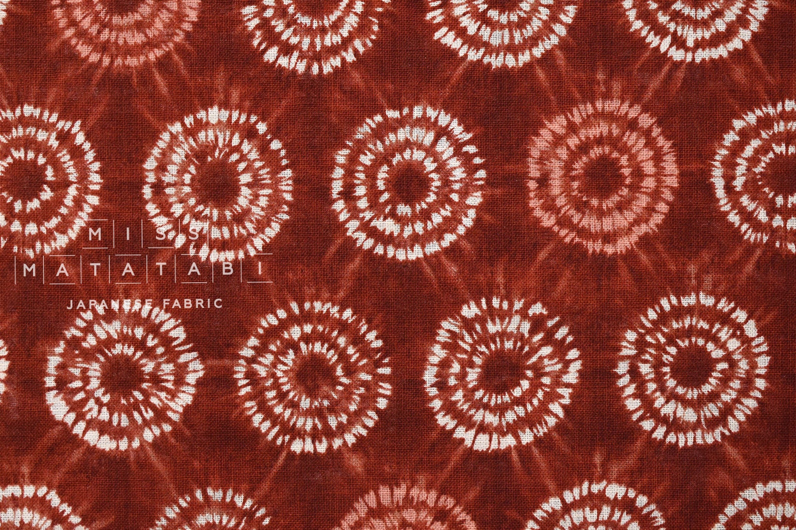 Japanese Fabric Kokka indigo style shibori print red 50cm Etsy